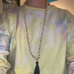 Beaded tassel necklace